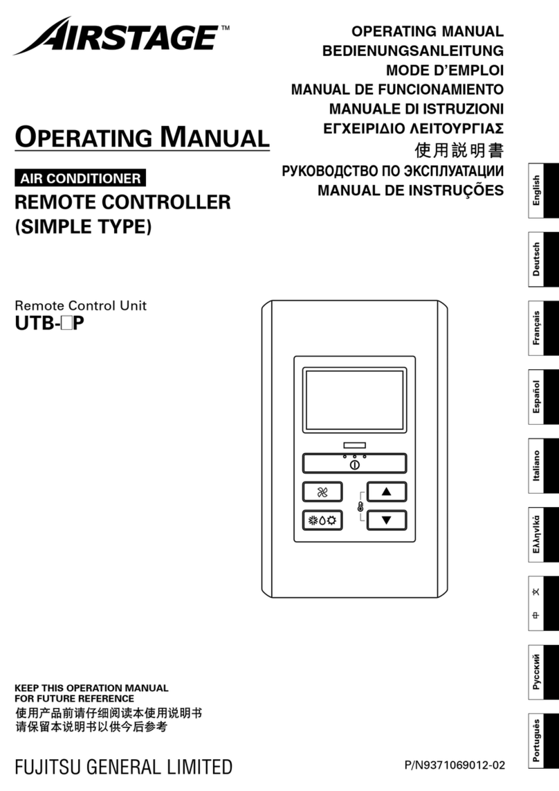 Fujitsu AIRSTAGE UTB P Series User manual