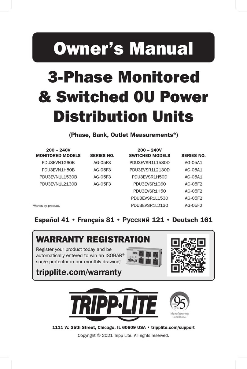 Tripp Lite AG-05F3 Series owner's manual
