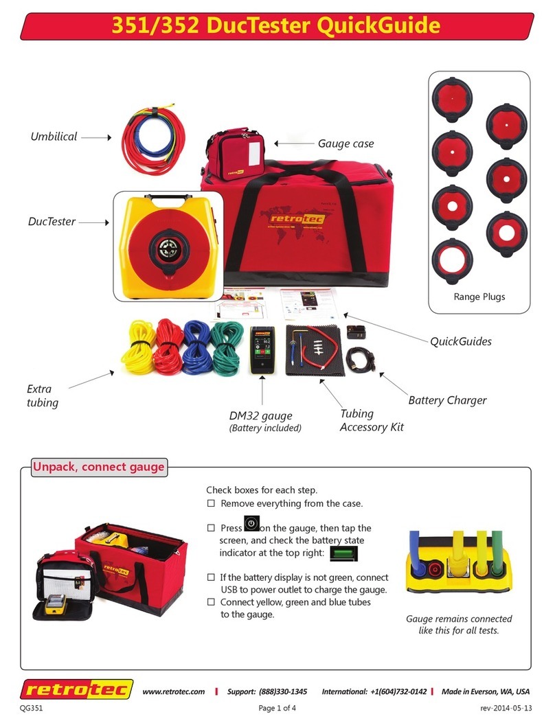 Retrotec DucTester 350 User manual