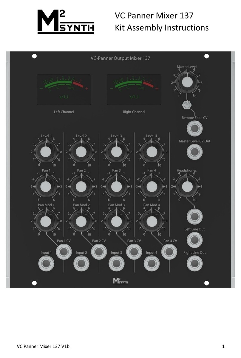 M2SYNTH VC Panner Mixer 137 Assembly instructions