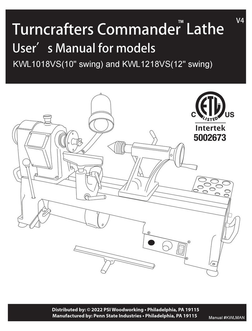 PSI Woodworking Turncrafters Commander KWL1018VS user manual