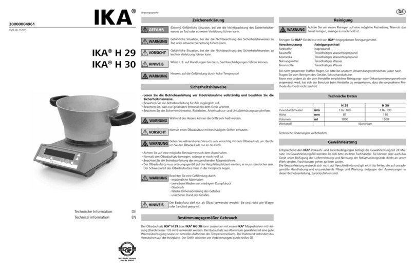 IKA H 29 Manual