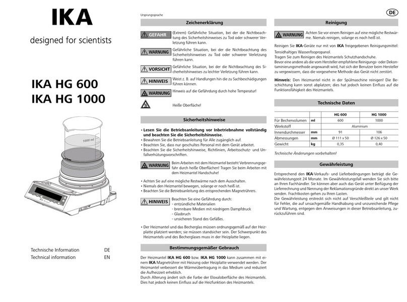 IKA HG 600 Manual