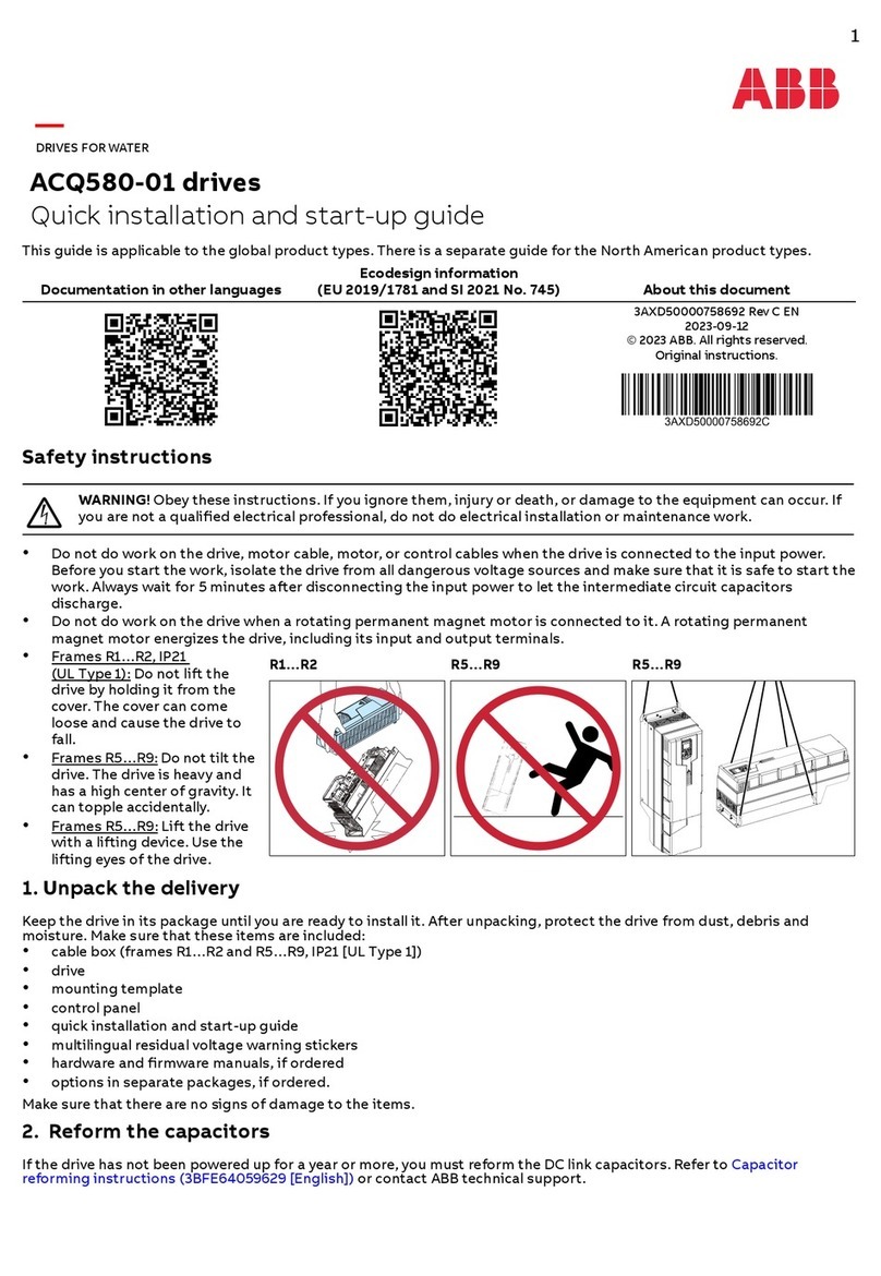 ABB ACQ580-01 Series Quick installation and start-up guide