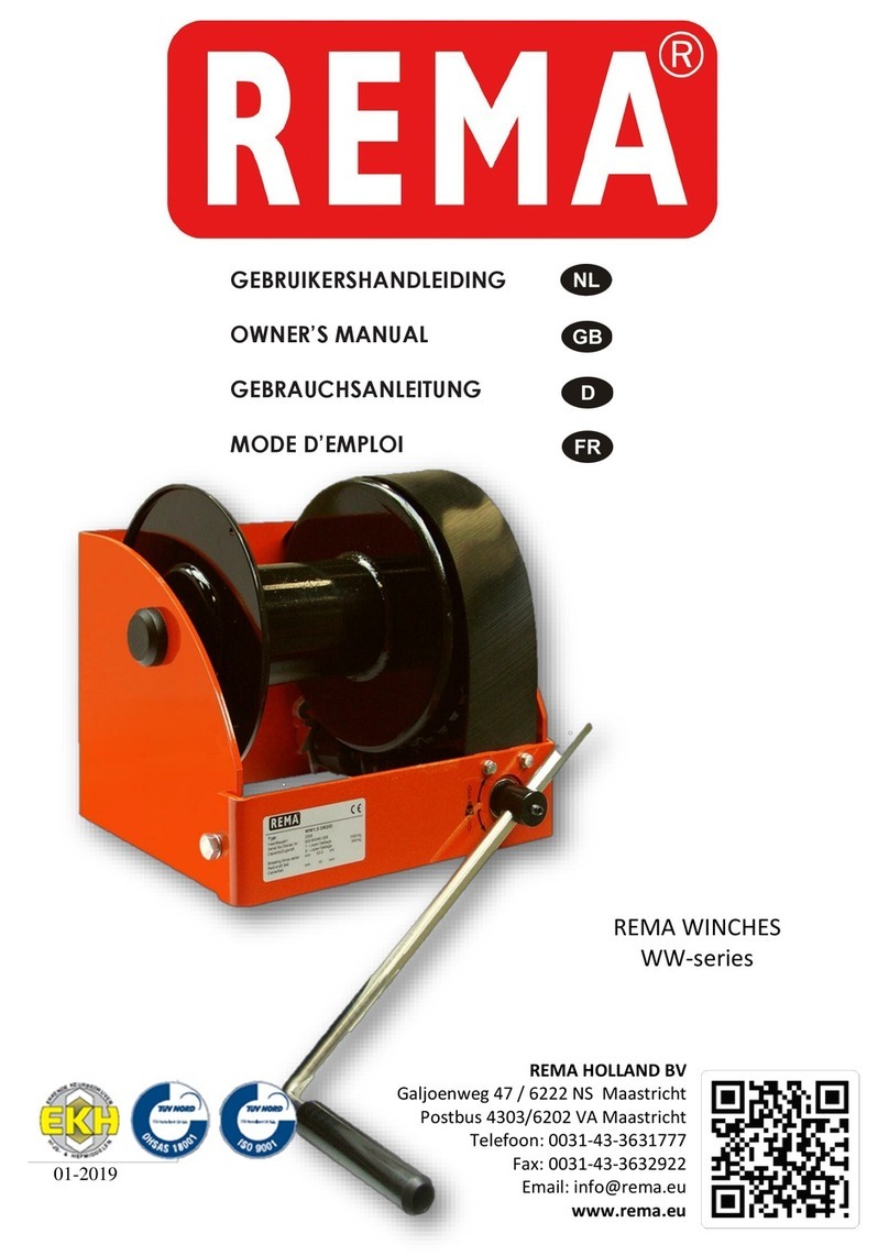 REMA WW Series owner's manual