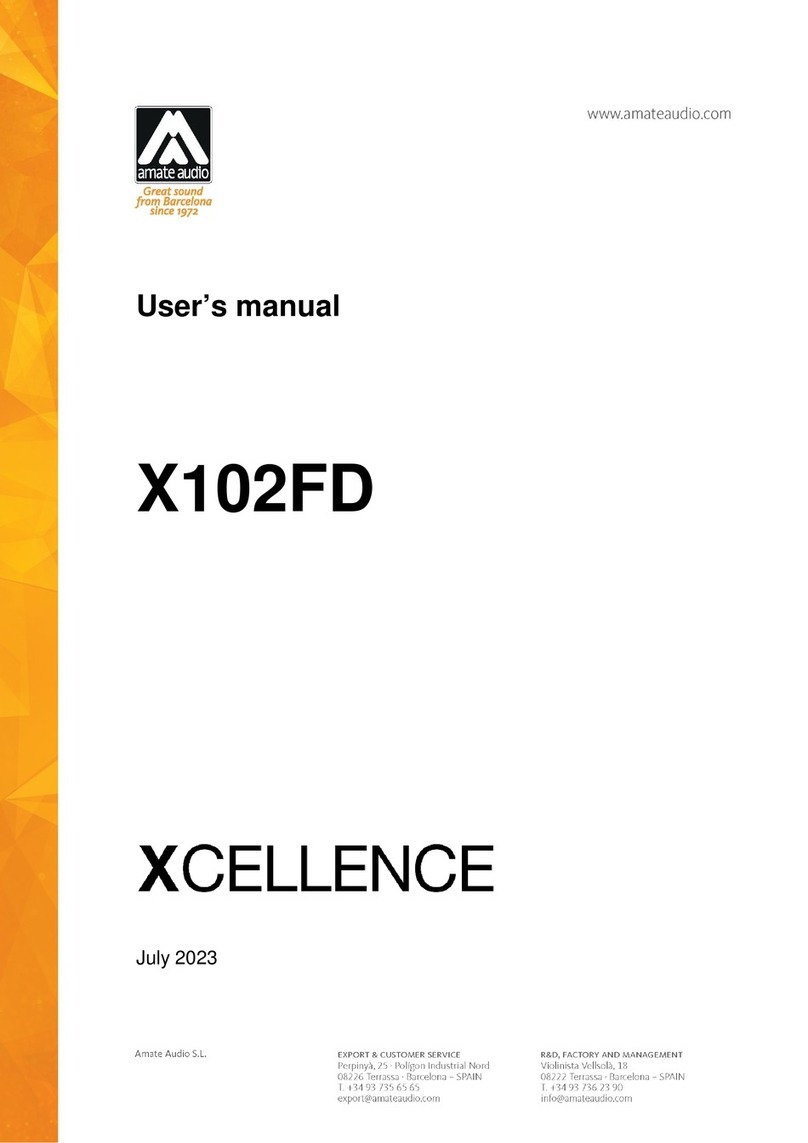 Amate Audio Xcellence X102FD User manual