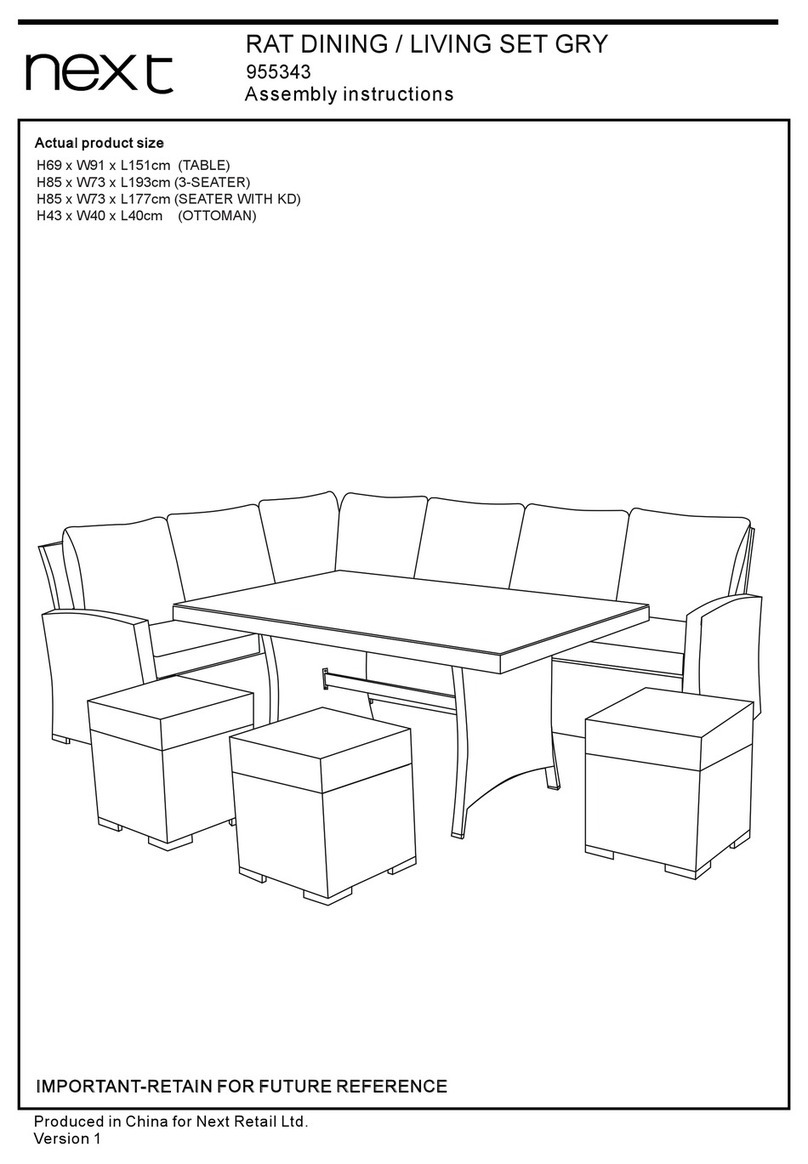 Next RAT DINING / LIVING SET GRY 955343 User manual Next RAT DINING / LIVING SET GRY 955343 User manual