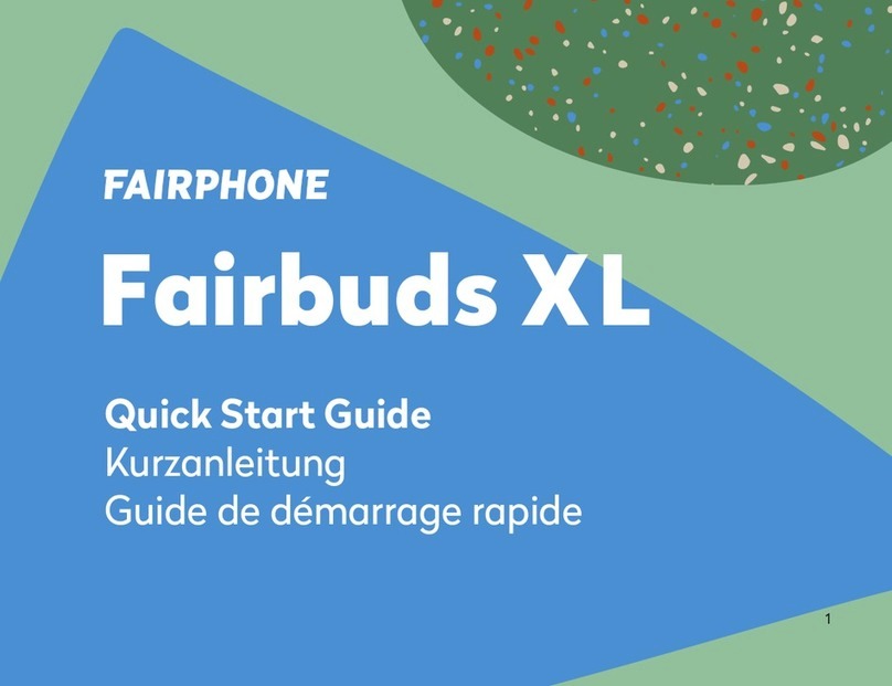 Fairphone Fairbuds XL quick start guide