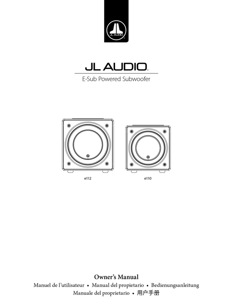 JL Audio e112 User manual