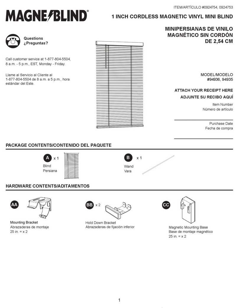 MagneBlind 94936 User manual