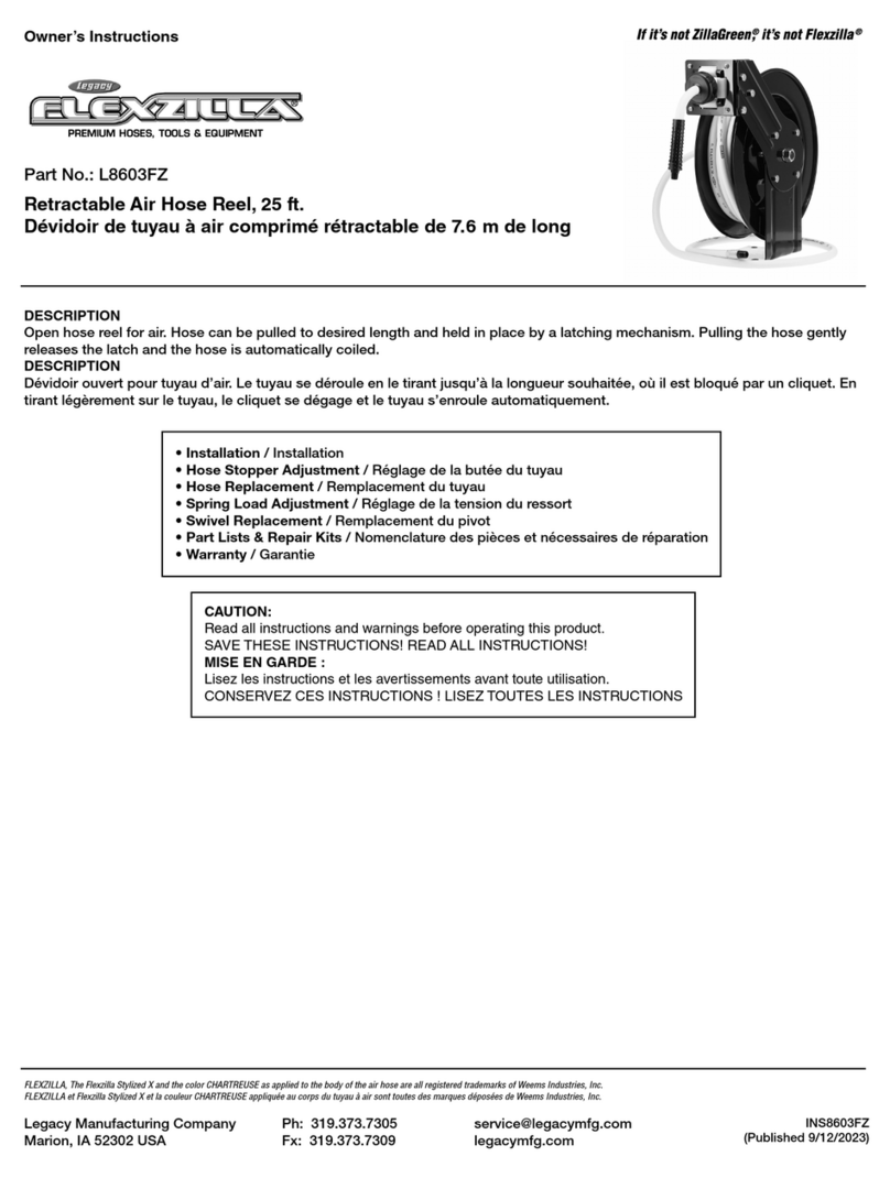 Legacy FLEXZILLA L8603FZ Owner's instructions