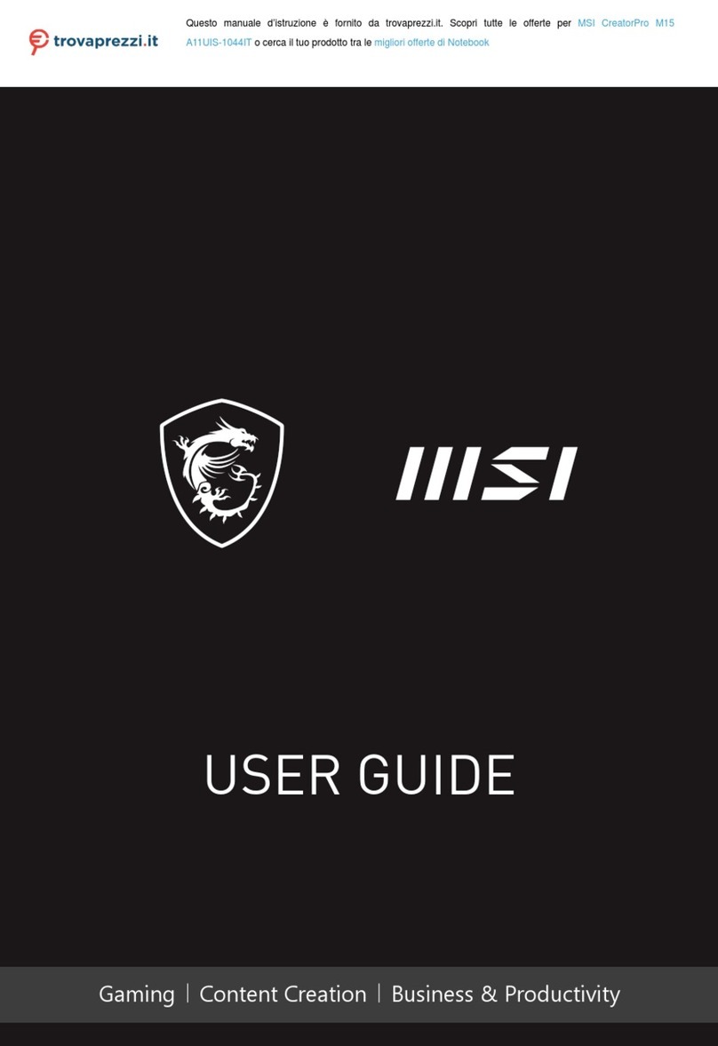 MSI CreatorPro M15 User manual