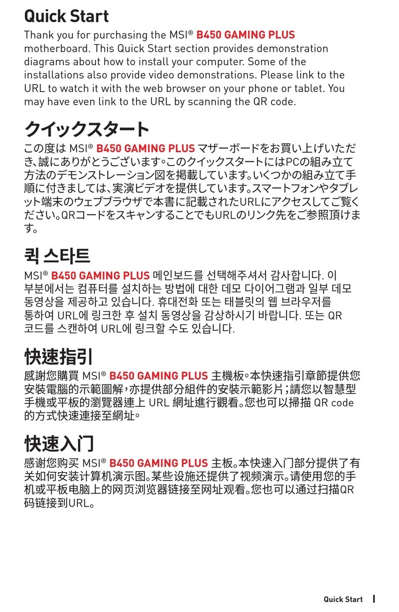 MSI B450 GAMING PLUS MAX User manual MSI B450 GAMING PLUS MAX User manual