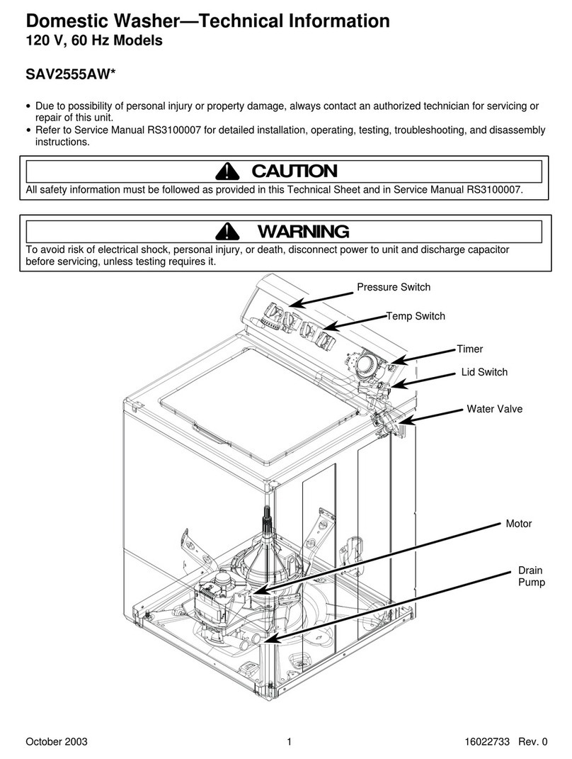 Maytag SAV2555AW Series Manual