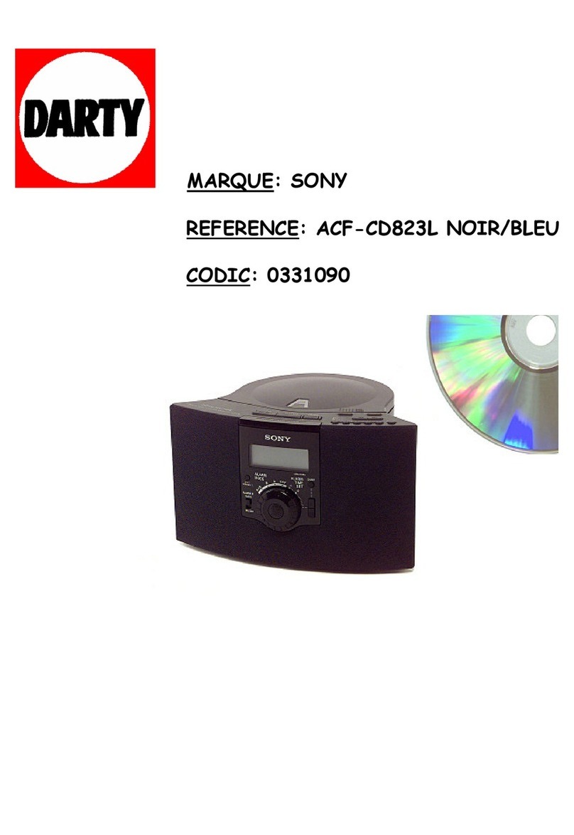 Sony Walkman ICF-CD823 operating instructions
