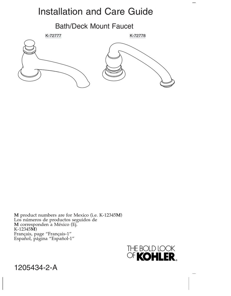 Kohler K-72778 Assembly instructions