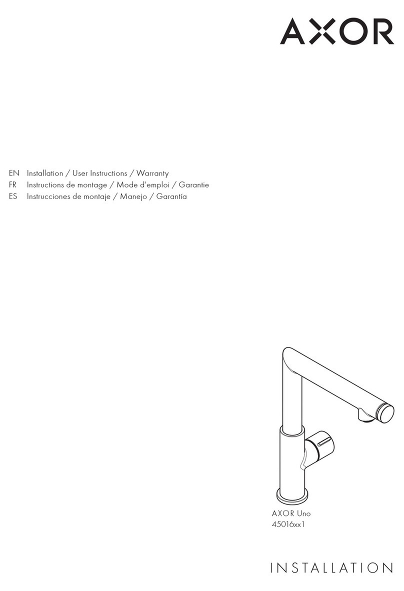 Axor Uno 45016 1 Series Instruction Manual