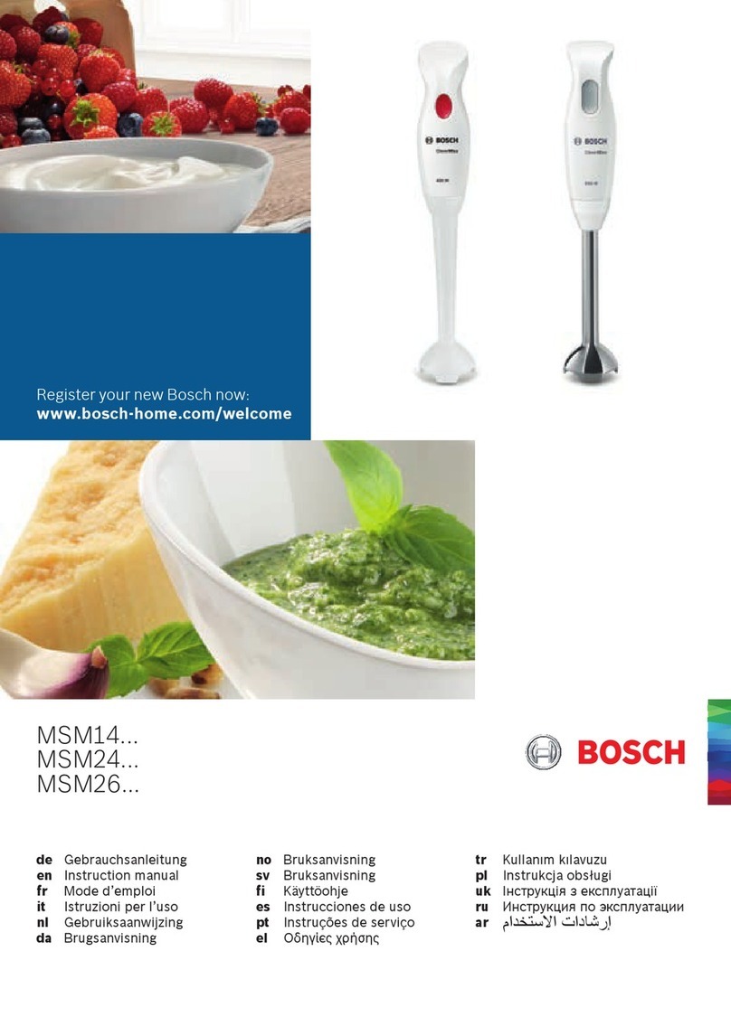 Bosch CleverMixx Fun MSM14 Series User manual