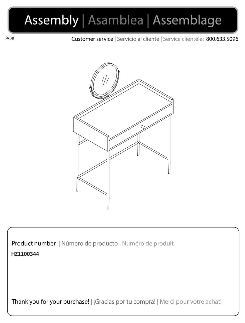 SEI Furniture HZ1100344 Assembly SEI Furniture HZ1100344 Assembly