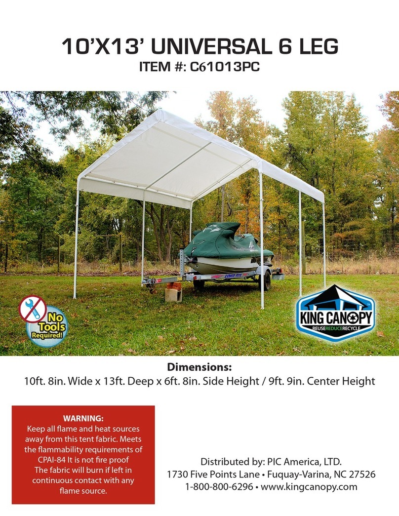 KING CANOPY C61013PC User manual KING CANOPY C61013PC User manual