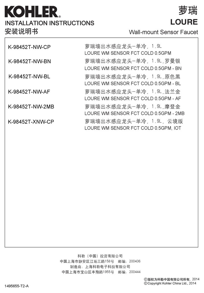 Kohler LOURE K-98452T-NW-CP User manual