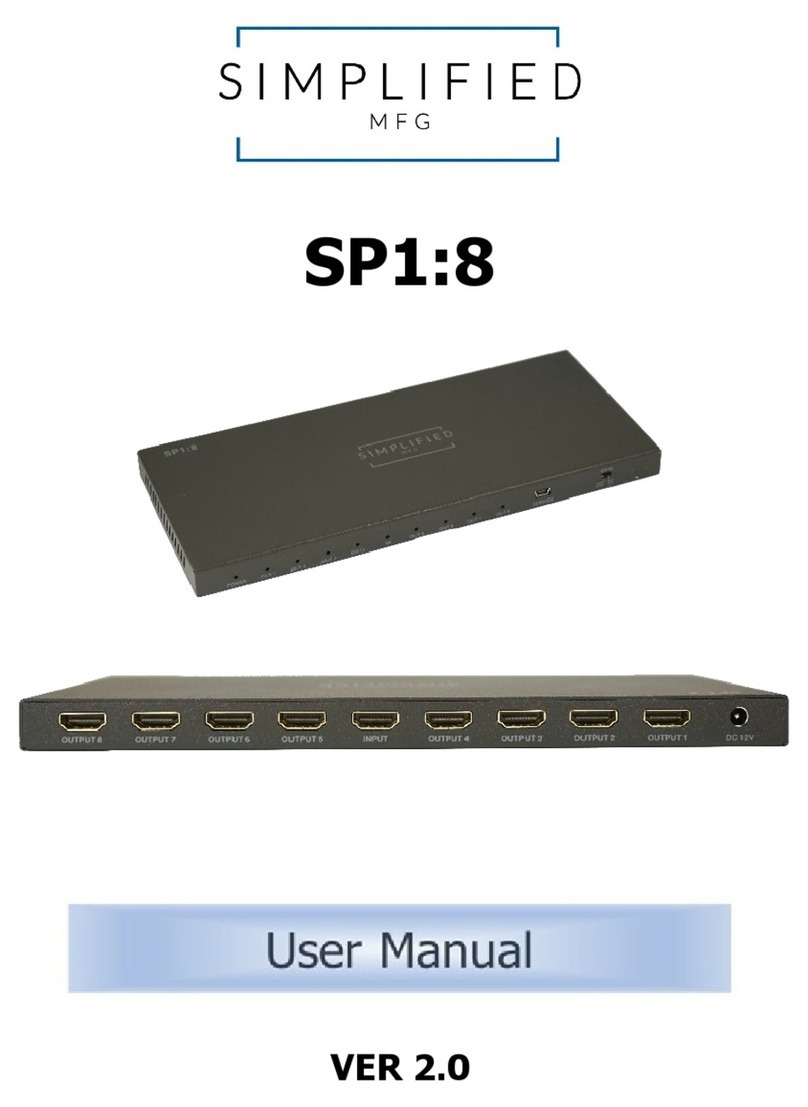 Simplified MFG SP1:8 user manual