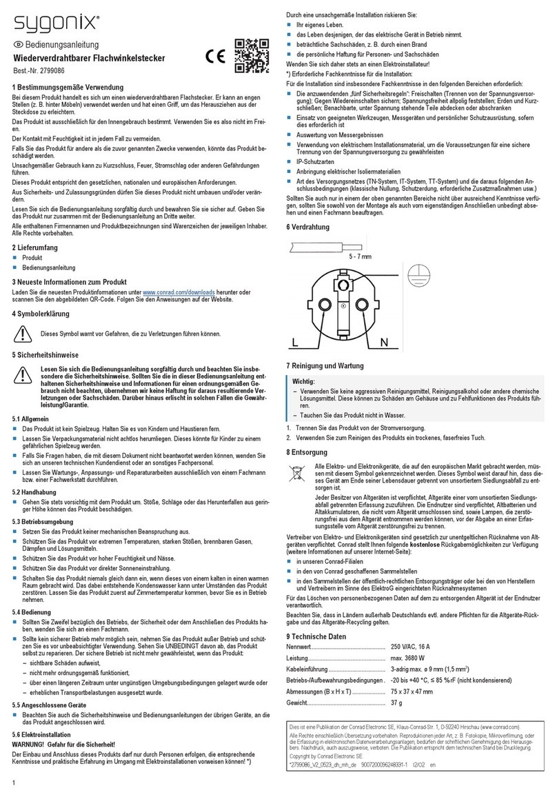 Sygonix SY-5598172 operating instructions Sygonix SY-5598172 operating instructions