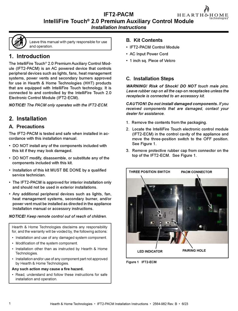 Hearth & Home IntelliFire Touch 2.0 installation instructions