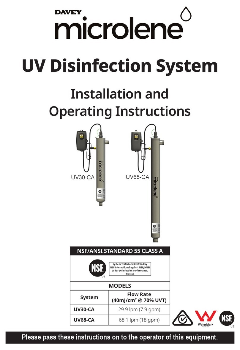 Davey Microlene UV68-CA User manual