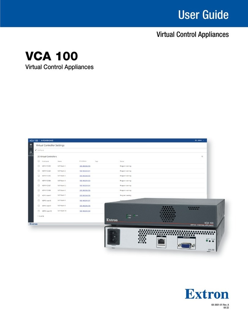 Extron electronics VCA 100 User manual Extron electronics VCA 100 User manual