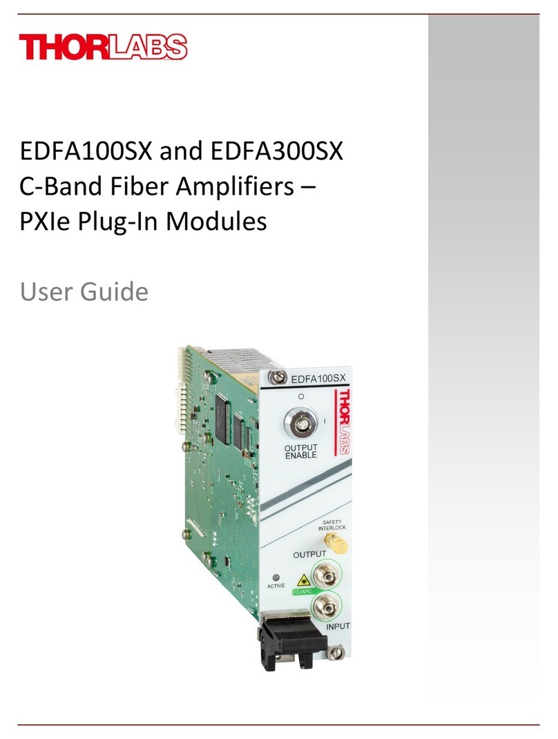 THORLABS EDFA100SX User manual