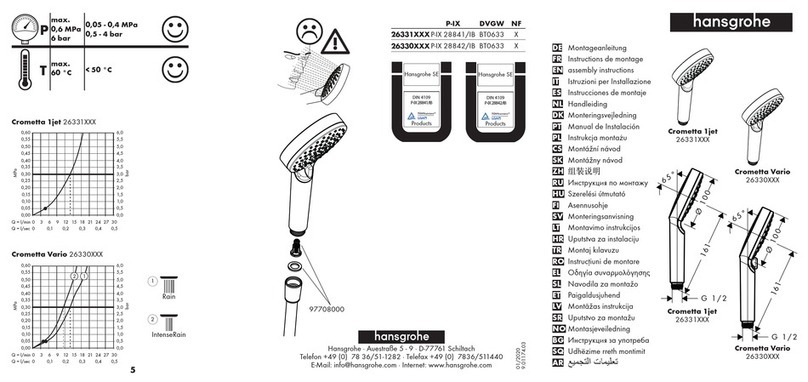 Hans Grohe Crometta 1jet 26331 Series User manual