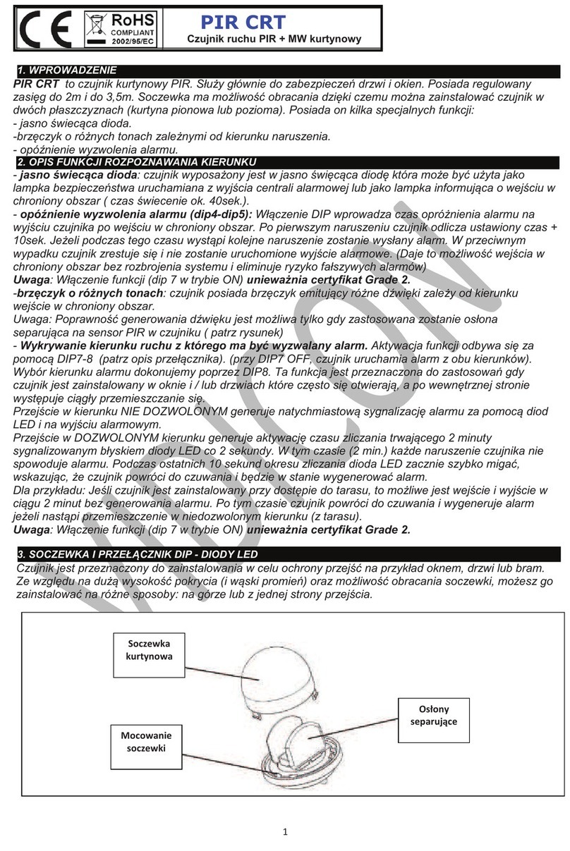VIDICON PIR CRT installation manual
