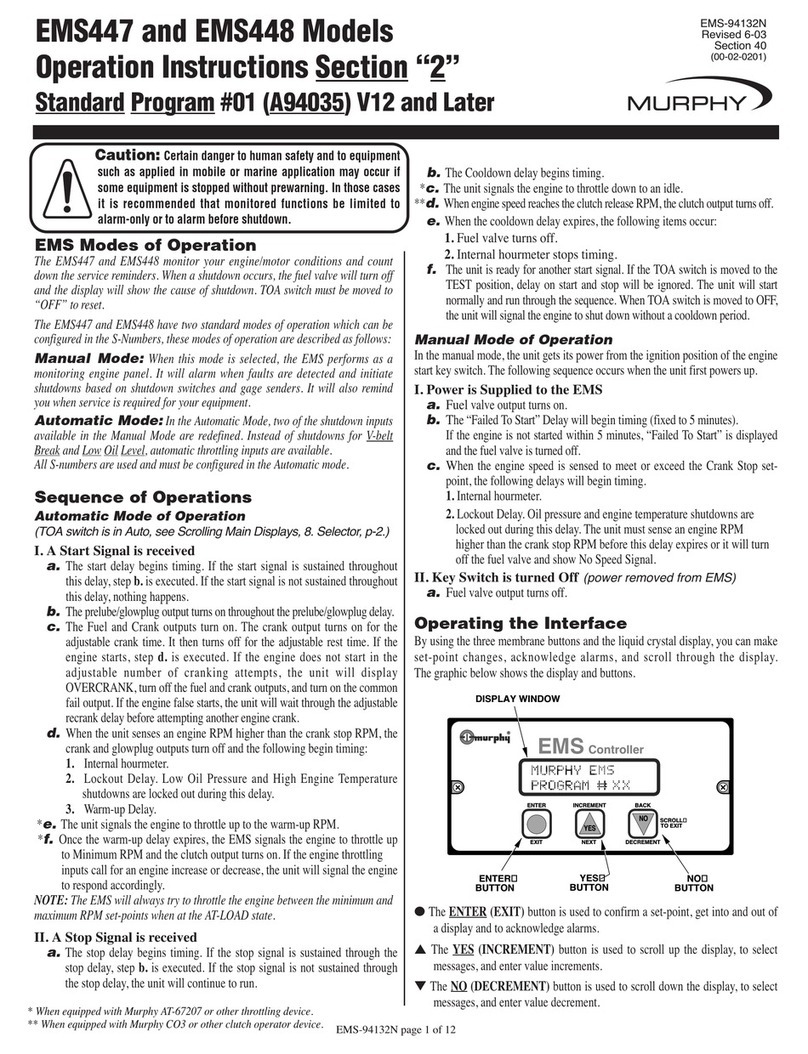 Murphy EMS447 User manual