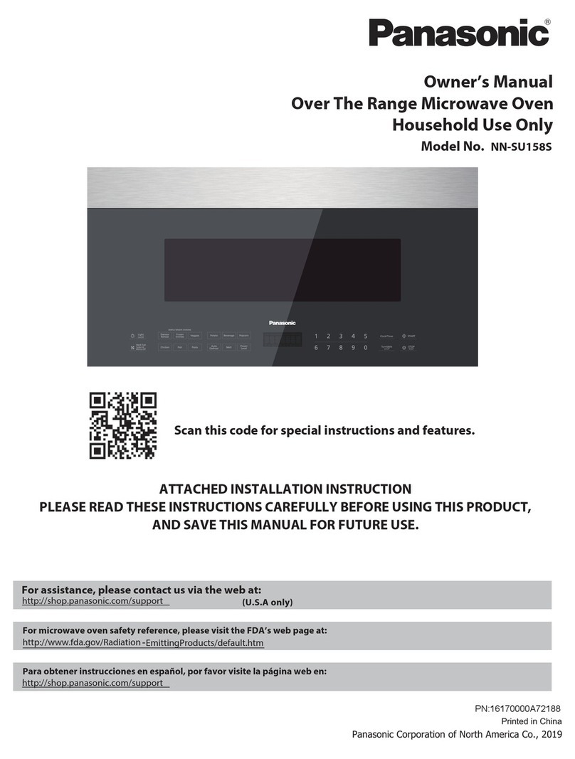 Panasonic NN-SU158S owner's manual