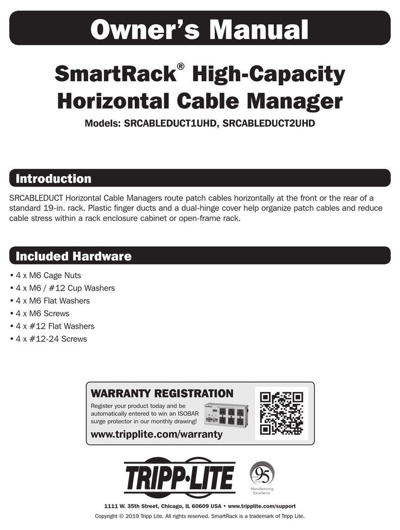 Tripp Lite SmartRack SRCABLEDUCT1UHD owner's manual