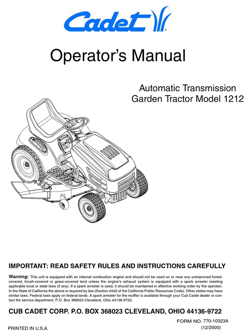 Cadet 1212 Operator's manual