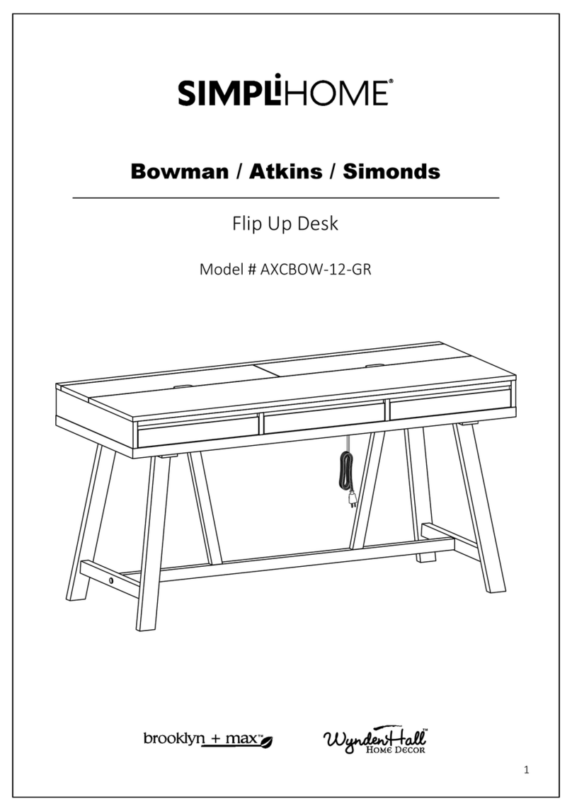 Simpli Home brooklyn+max WyndenHall AXCBOW-12-GR User manual