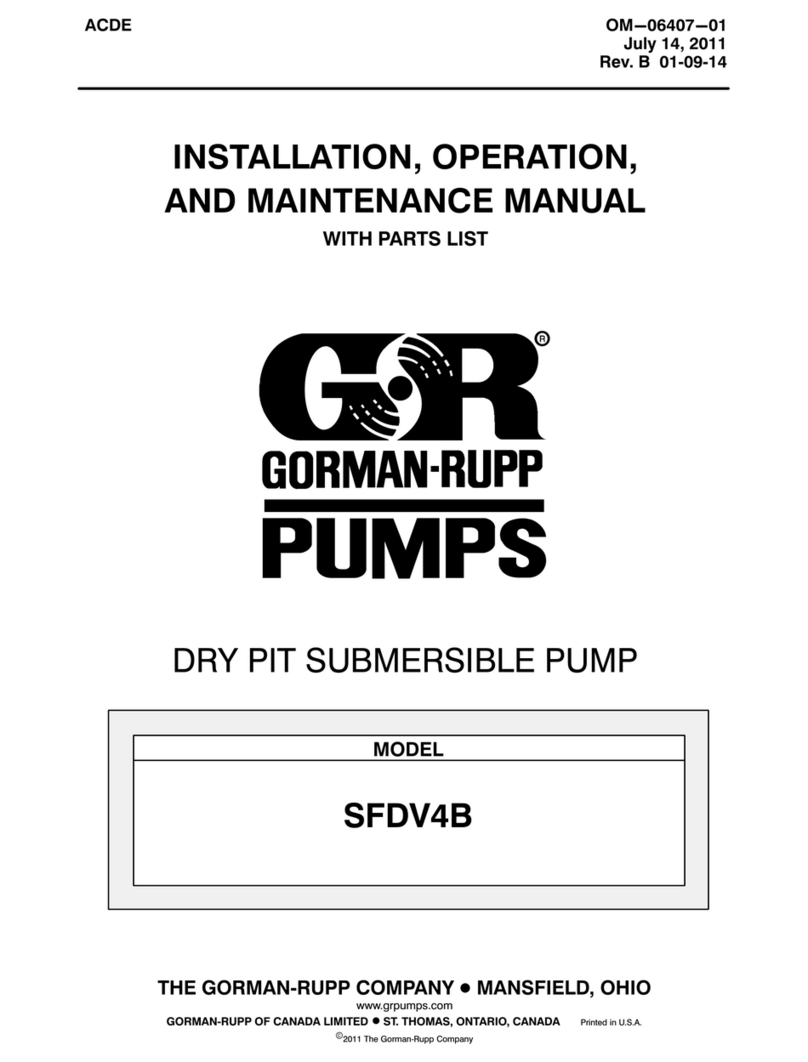 GORMAN-RUPP PUMPS SFDV4B Installation, operation and maintenance manual GORMAN-RUPP PUMPS SFDV4B Installation, operation and maintenance manual