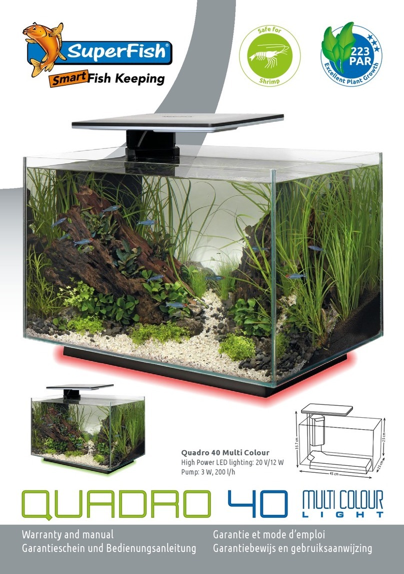 Aquadistri SuperFish Quadro 40 Multi Colour Warranty and manual