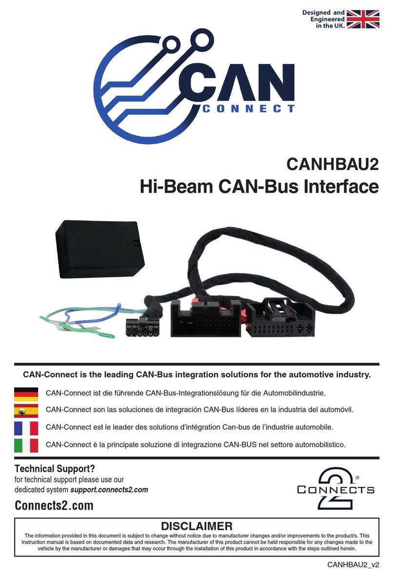 Connects2 CAN CONNECT CANHBAU2 quick start guide
