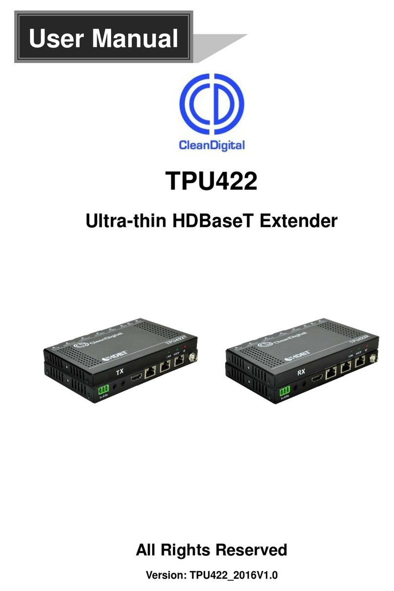 CleanDigital TPU422 user manual