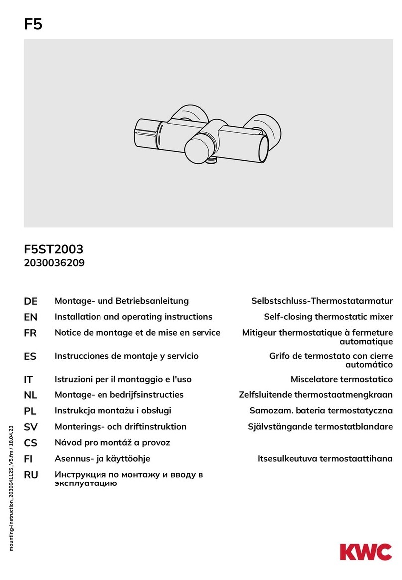 Franke KWC F5ST2003 2030036209 Installation and operating instructions