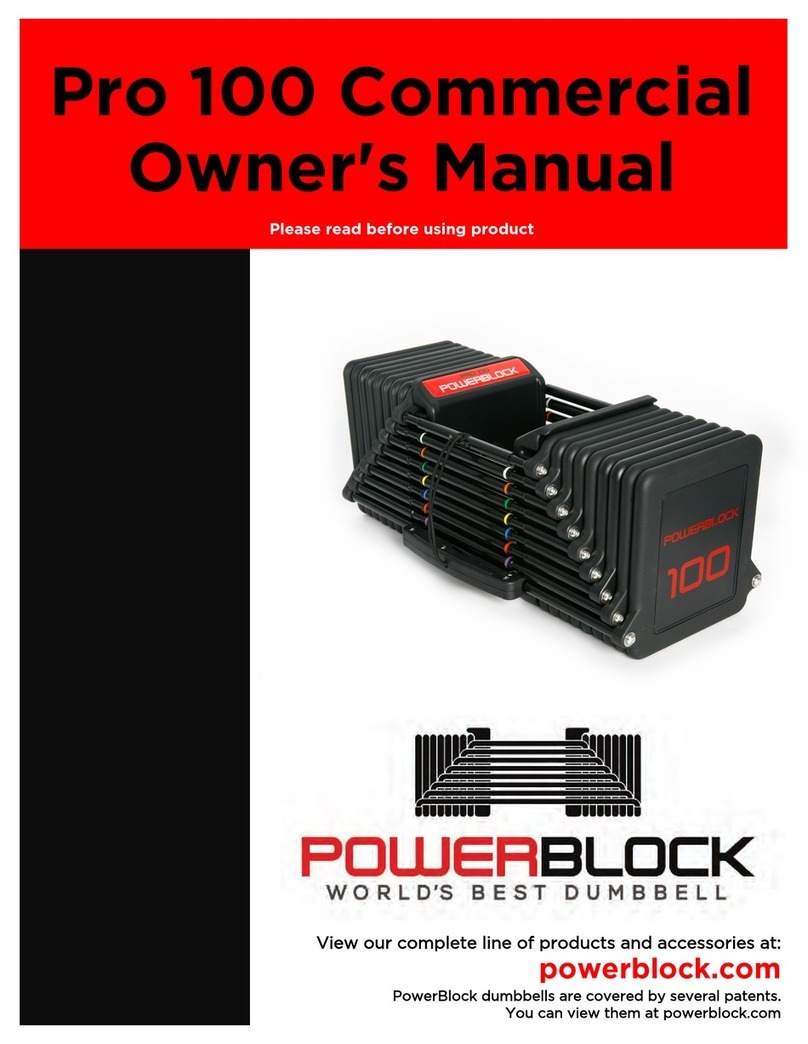 PowerBlock Pro 100 Commercial owner's manual