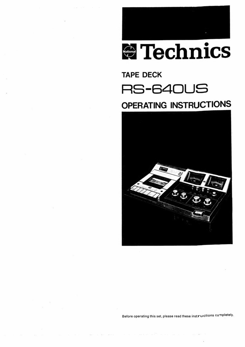 Technics RS-640US operating instructions