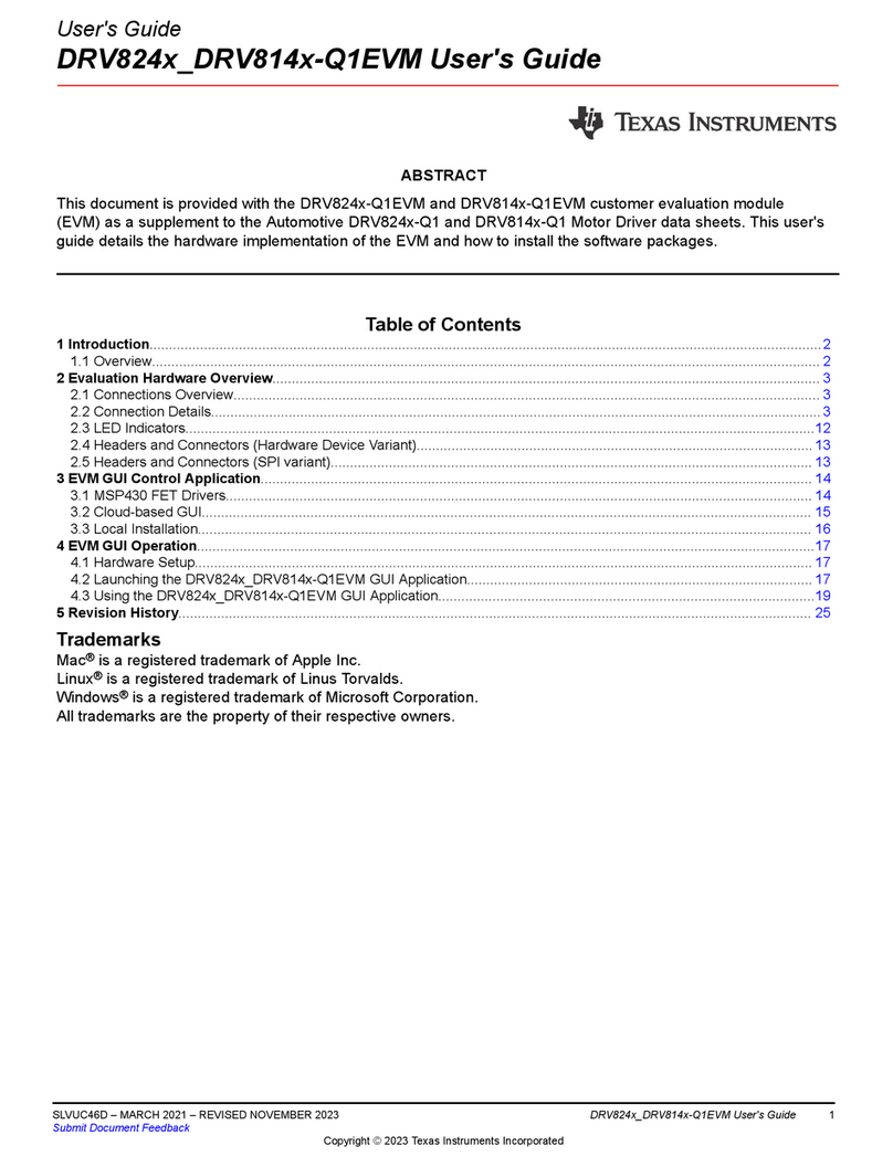 Texas Instruments DRV814x-Q1EVM user guide