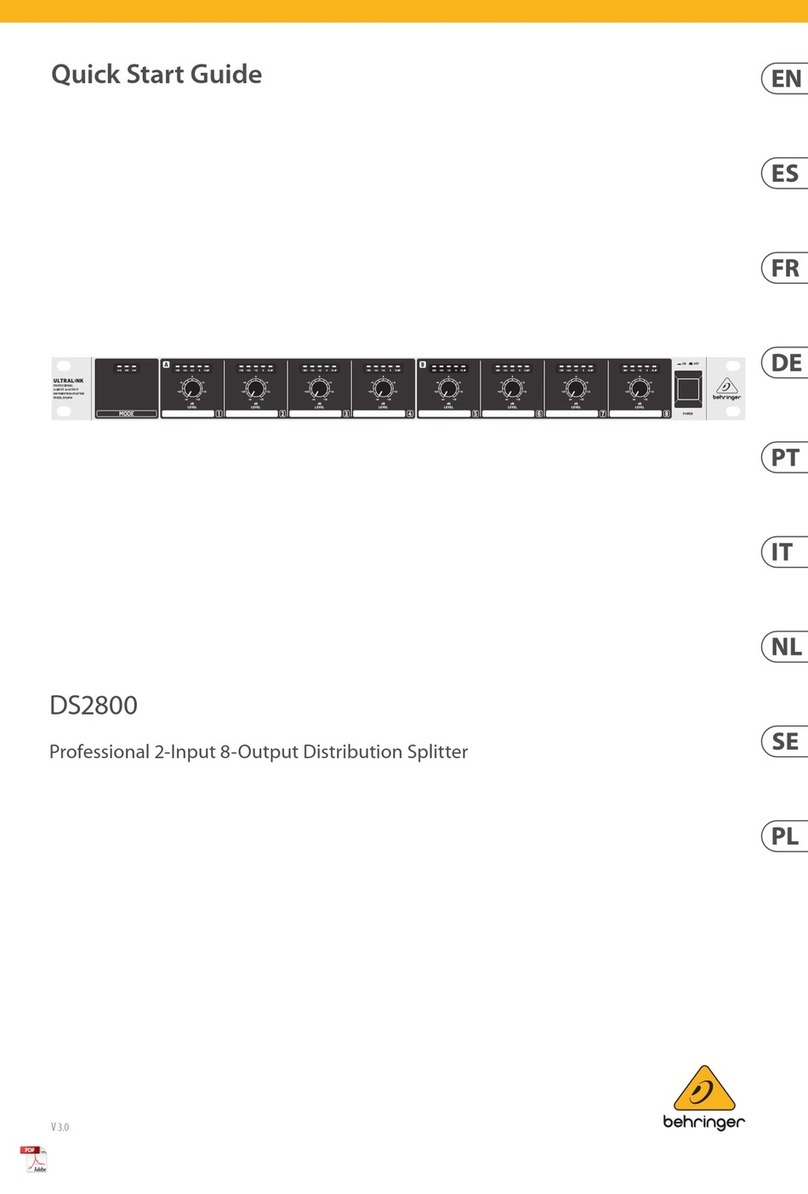 Behringer DS2800 quick start guide