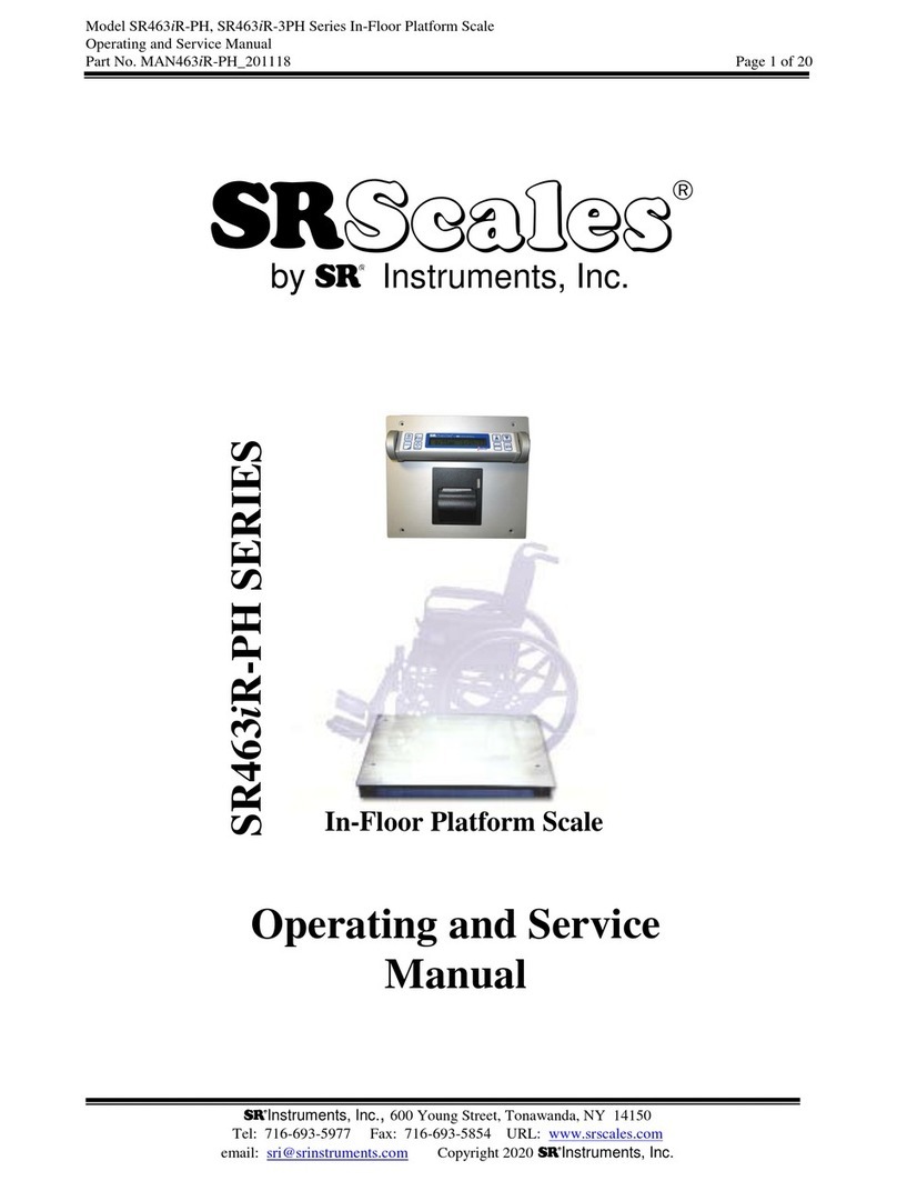 SR Instruments SR Scales SR463iR-PH Series Service manual