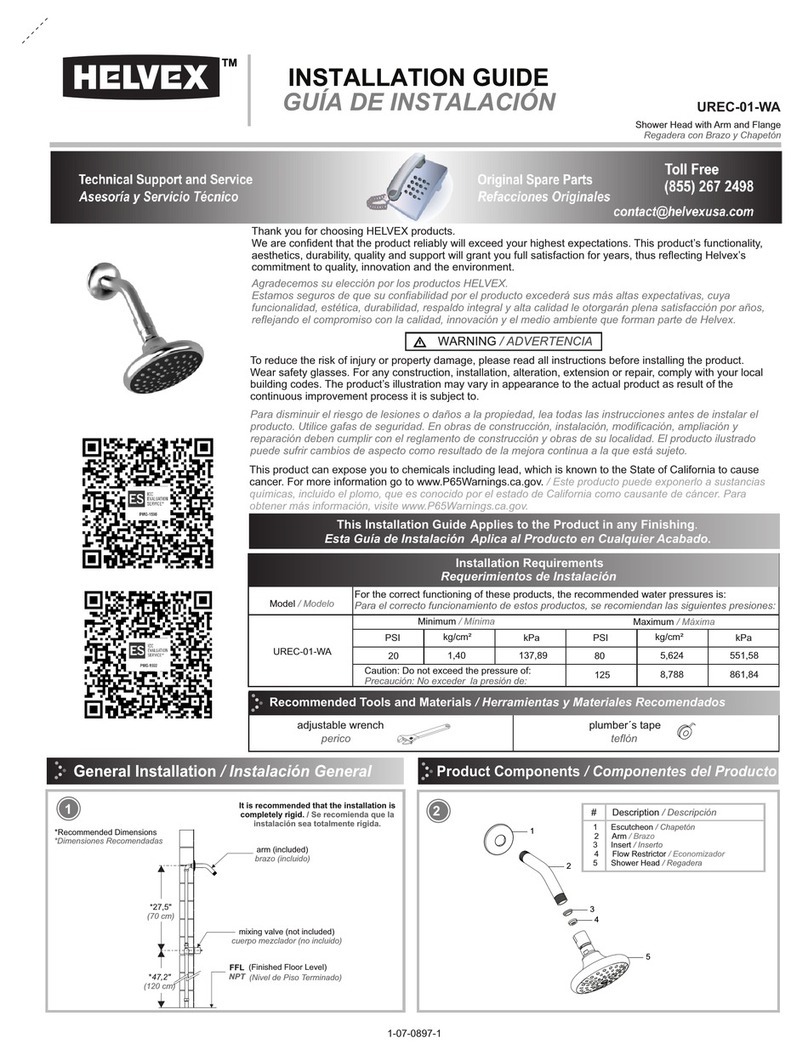 Helvex UREC-01-WA installation guide