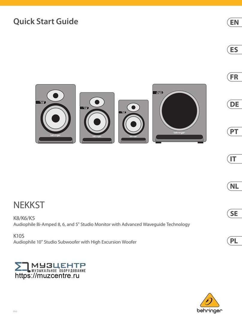 Behringer NEKKST K6 User manual